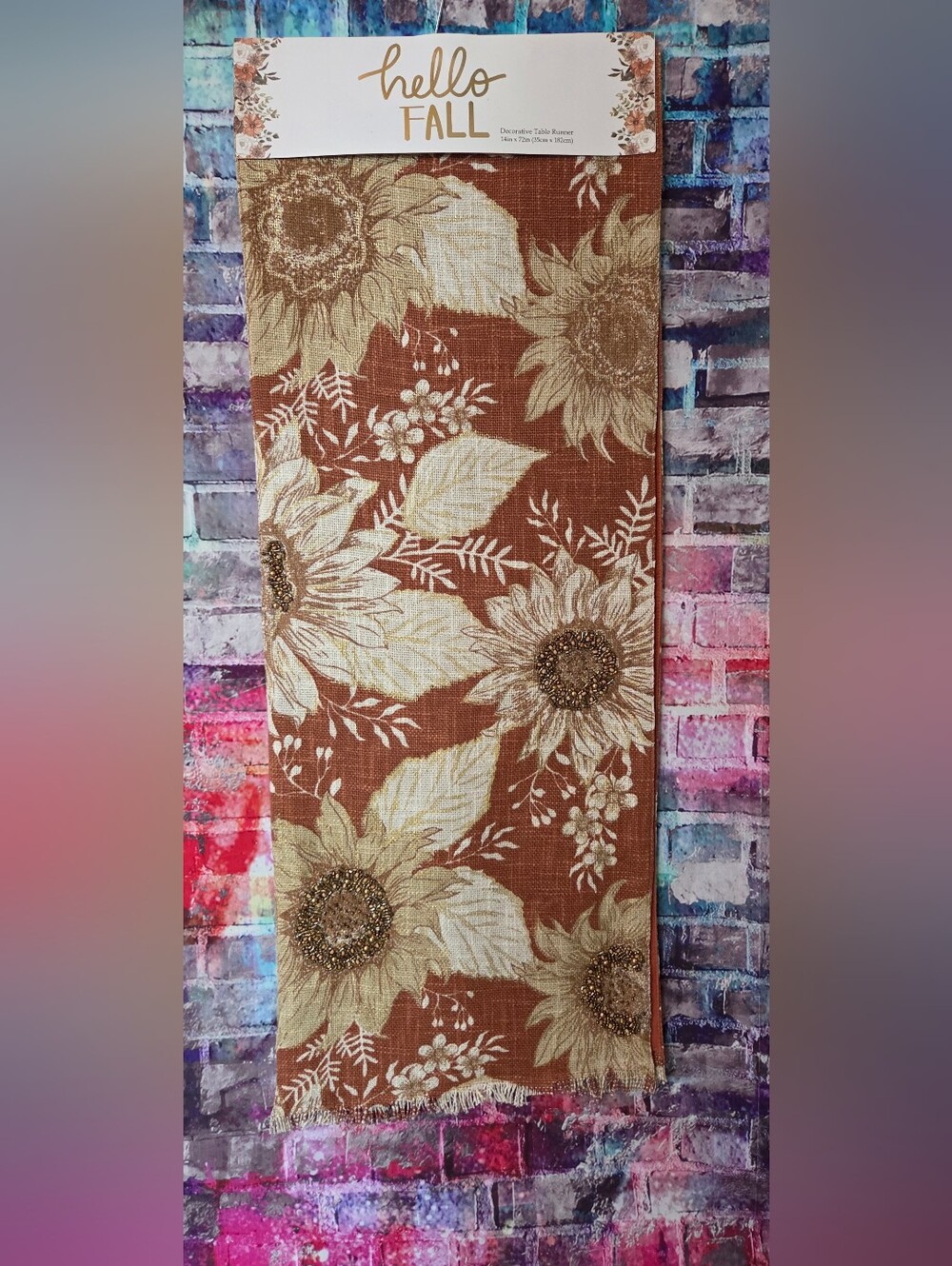 Mireille Designs Handmade Sunflower Table Runner